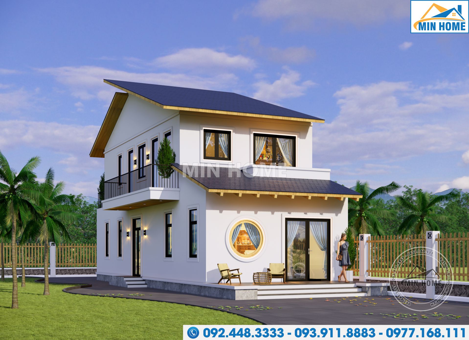 nha mai lech 2 tang 3 phong ngu dep nhu trong phim 10