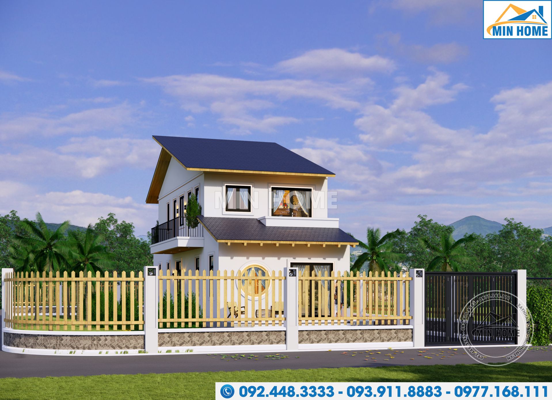 nha mai lech 2 tang 3 phong ngu dep nhu trong phim 11