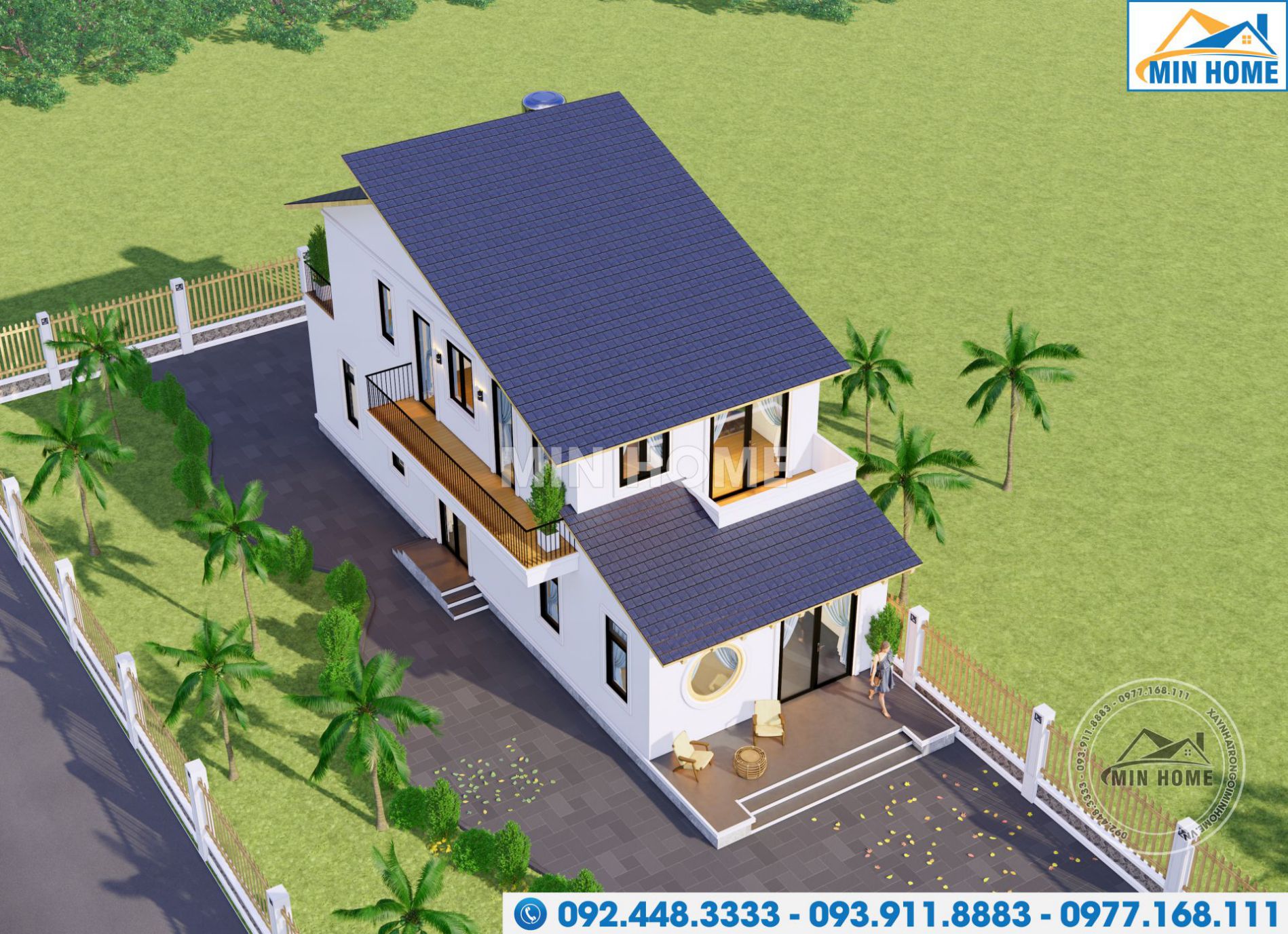 nha mai lech 2 tang 3 phong ngu dep nhu trong phim 12