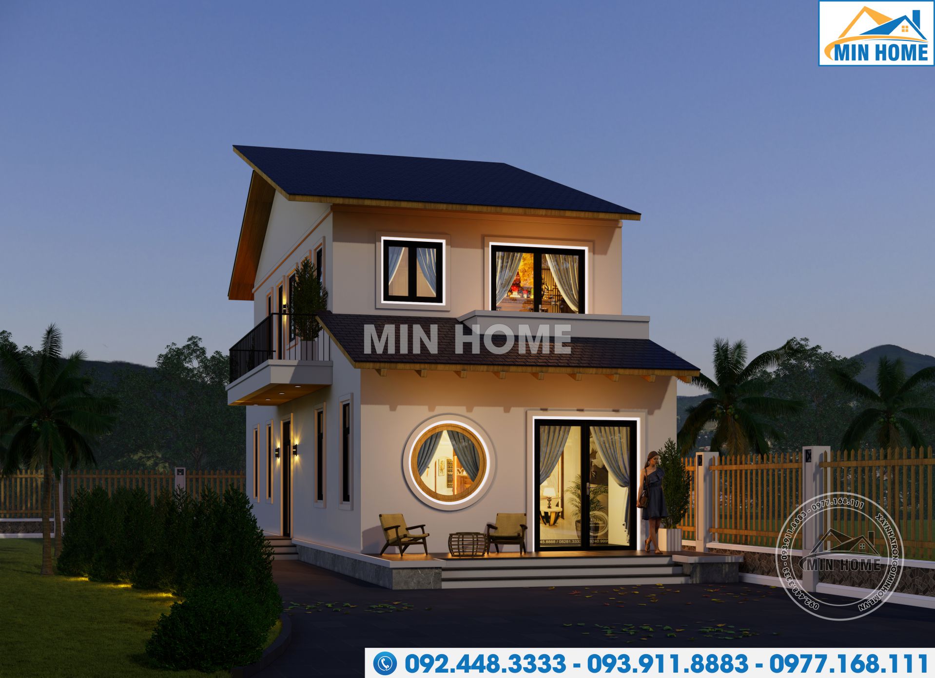 nha mai lech 2 tang 3 phong ngu dep nhu trong phim 8