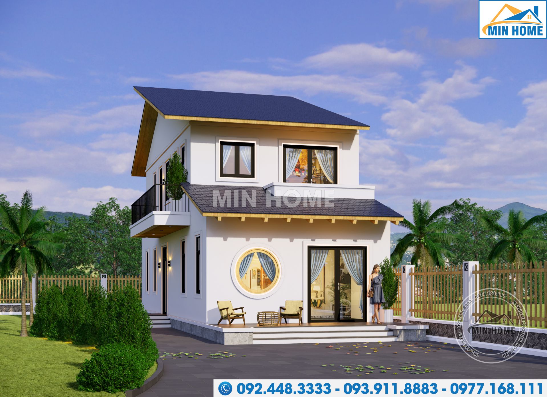 nha mai lech 2 tang 3 phong ngu dep nhu trong phim 9