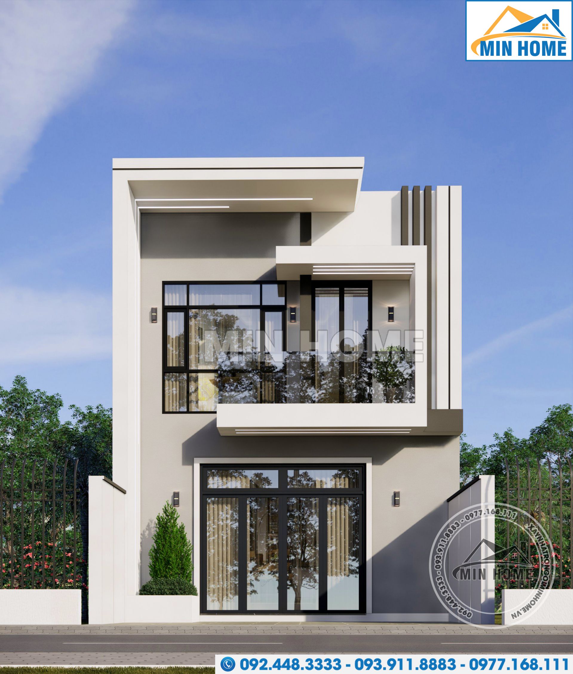 thiet ke nha 2 tang mai bang dep hien dai dan dau xu huong mn02756 3