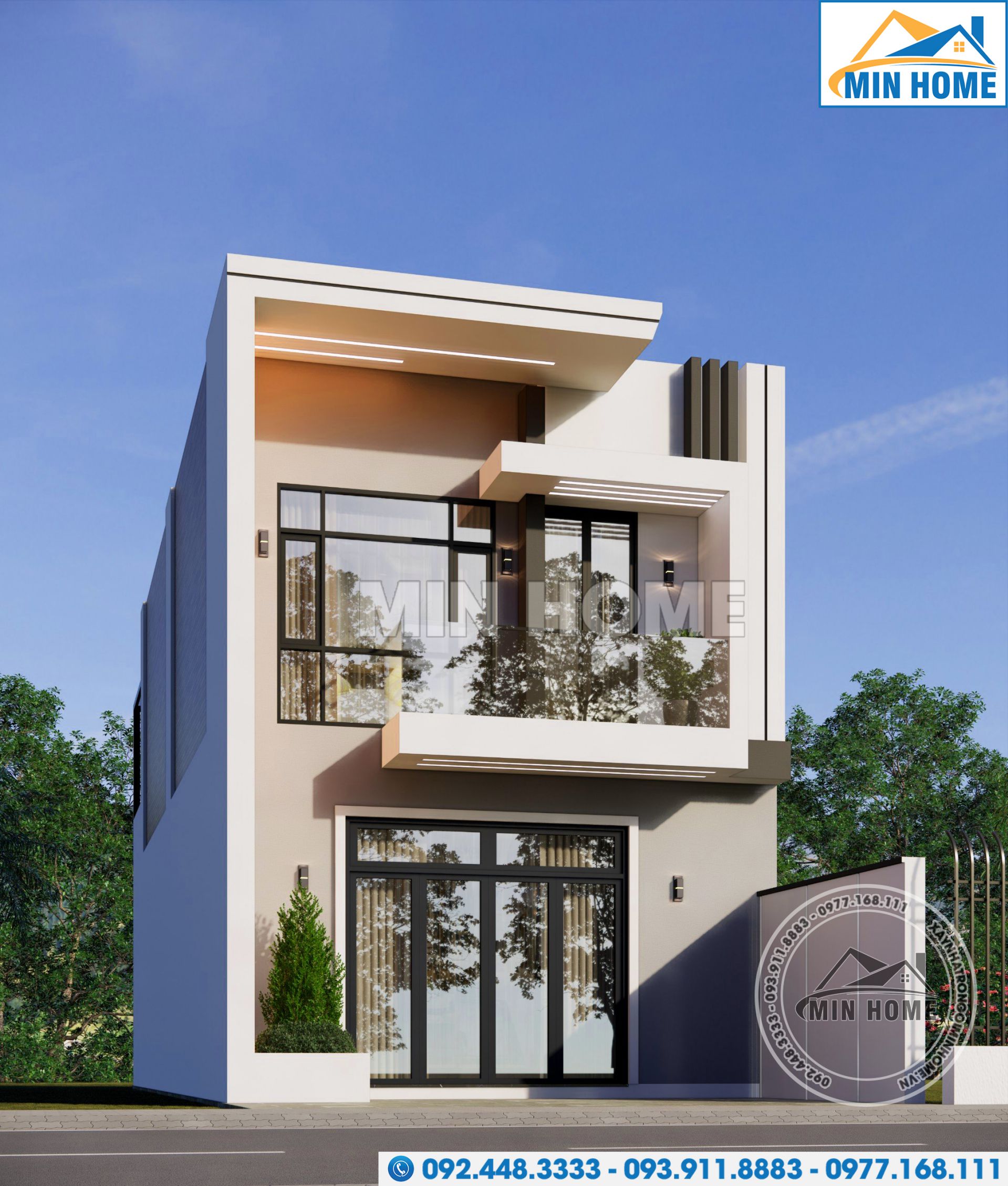 thiet ke nha 2 tang mai bang dep hien dai dan dau xu huong mn02756 4