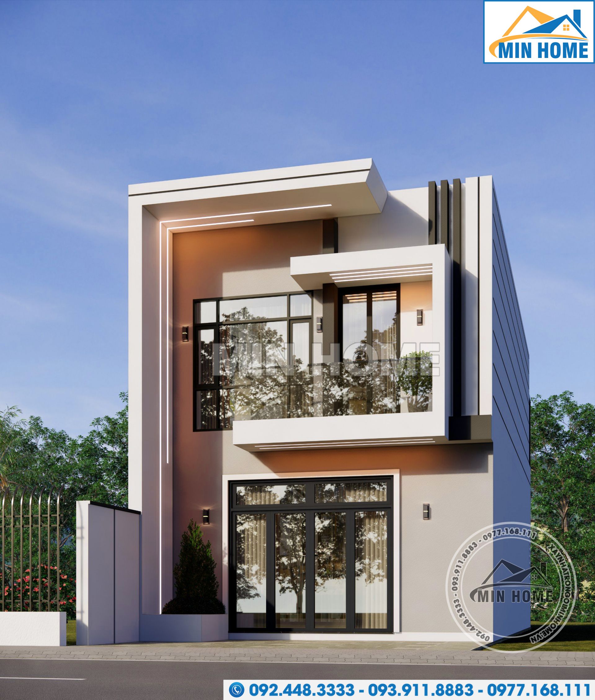 thiet ke nha 2 tang mai bang dep hien dai dan dau xu huong mn02756 5