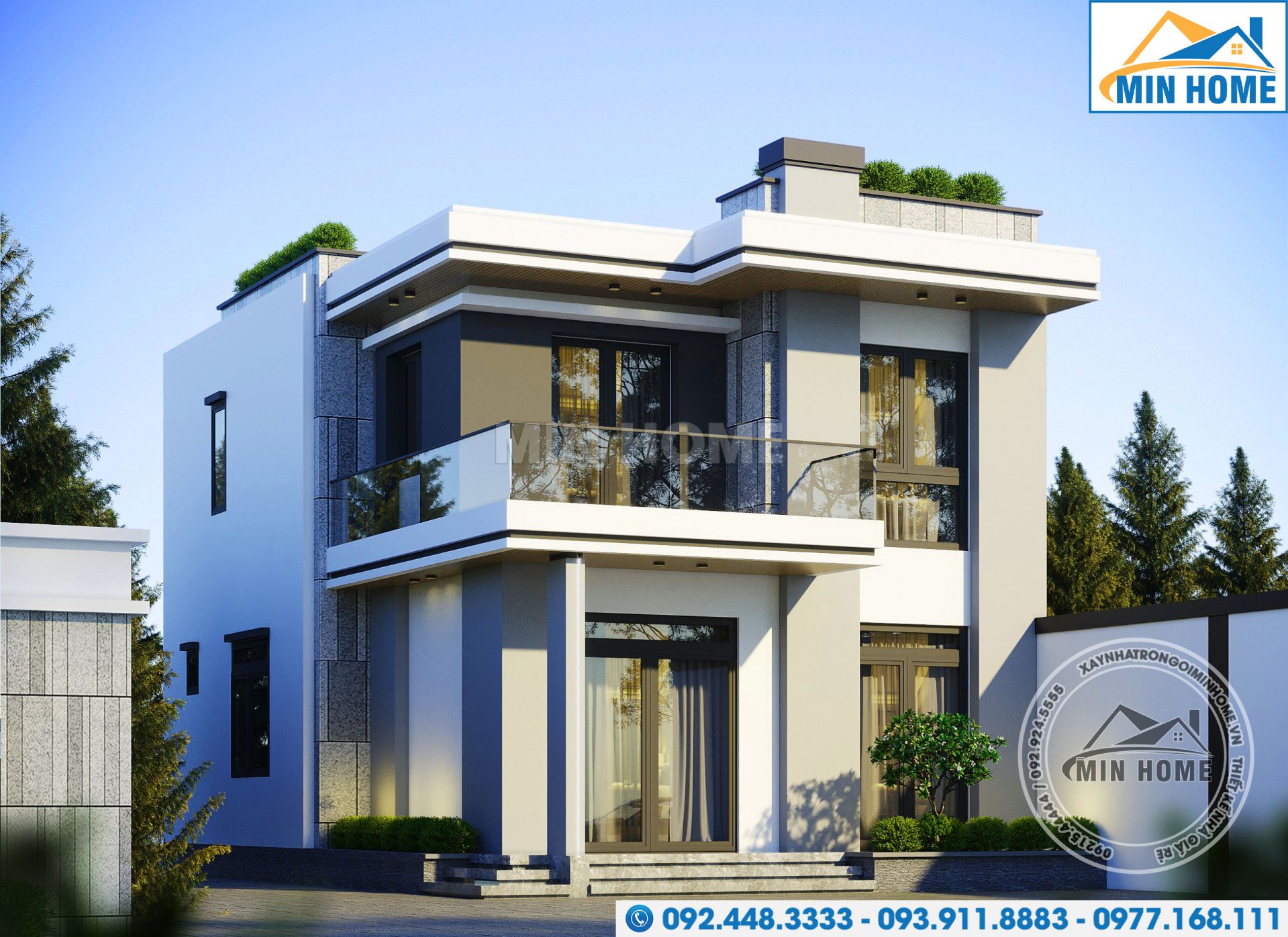 mau nha pho 2 tang 3 phong ngu dep hien dai tiet kiem chi phi toi da mn03410 2