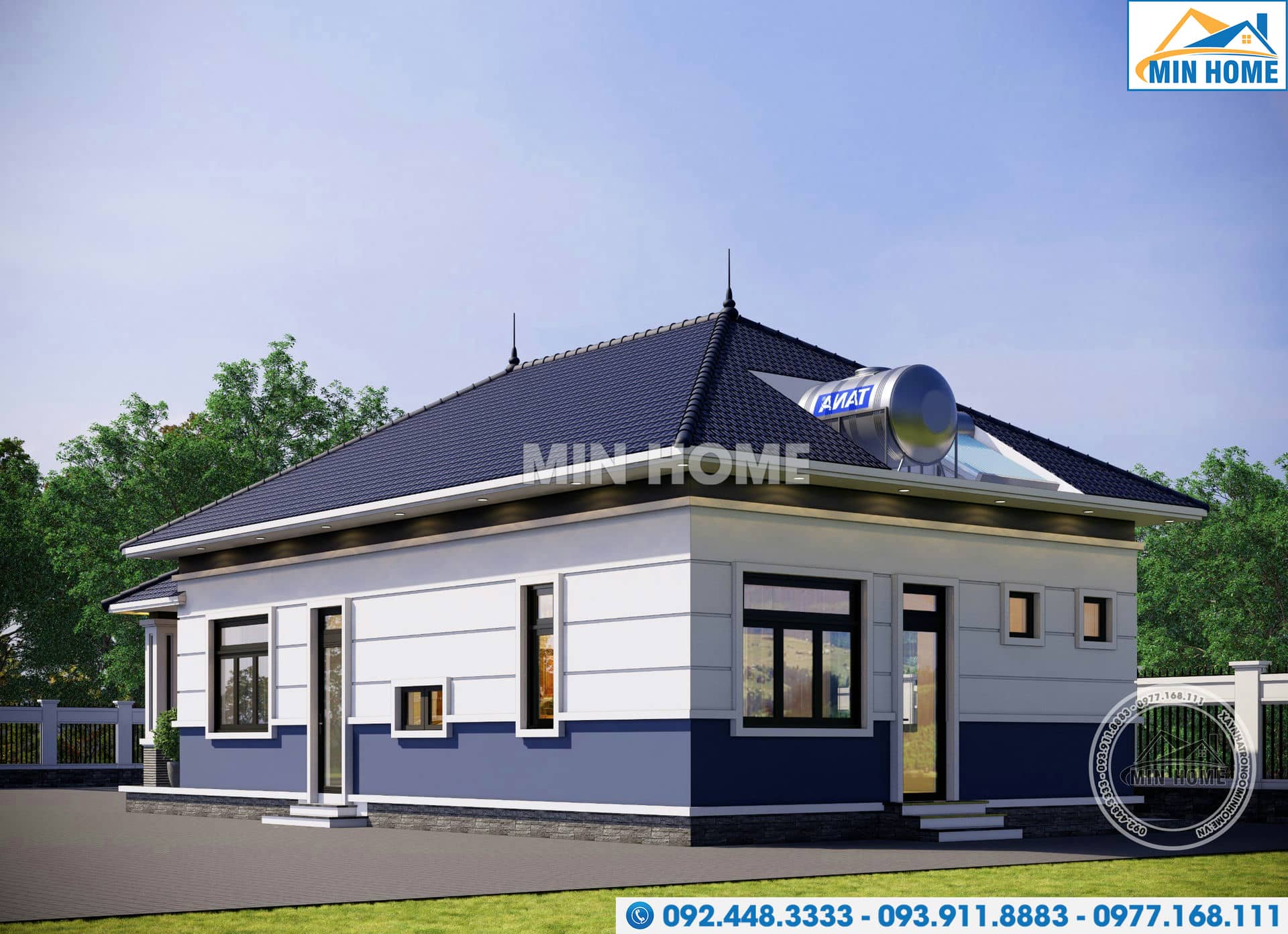 thiet ke nha cap 4 mai nhat dep hien dai gia re tai binh phuoc mn03633 3