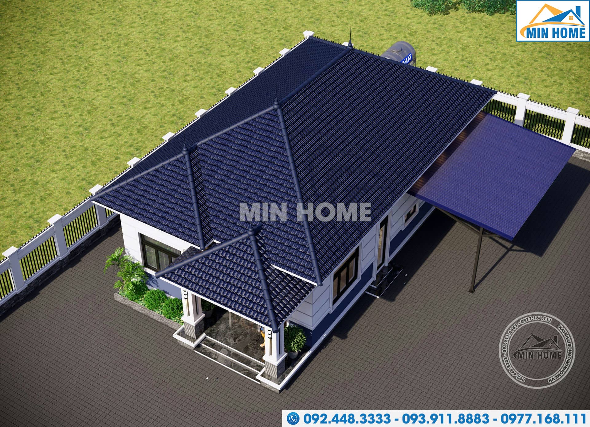 thiet ke nha cap 4 mai nhat dep hien dai gia re tai binh phuoc mn03633 4