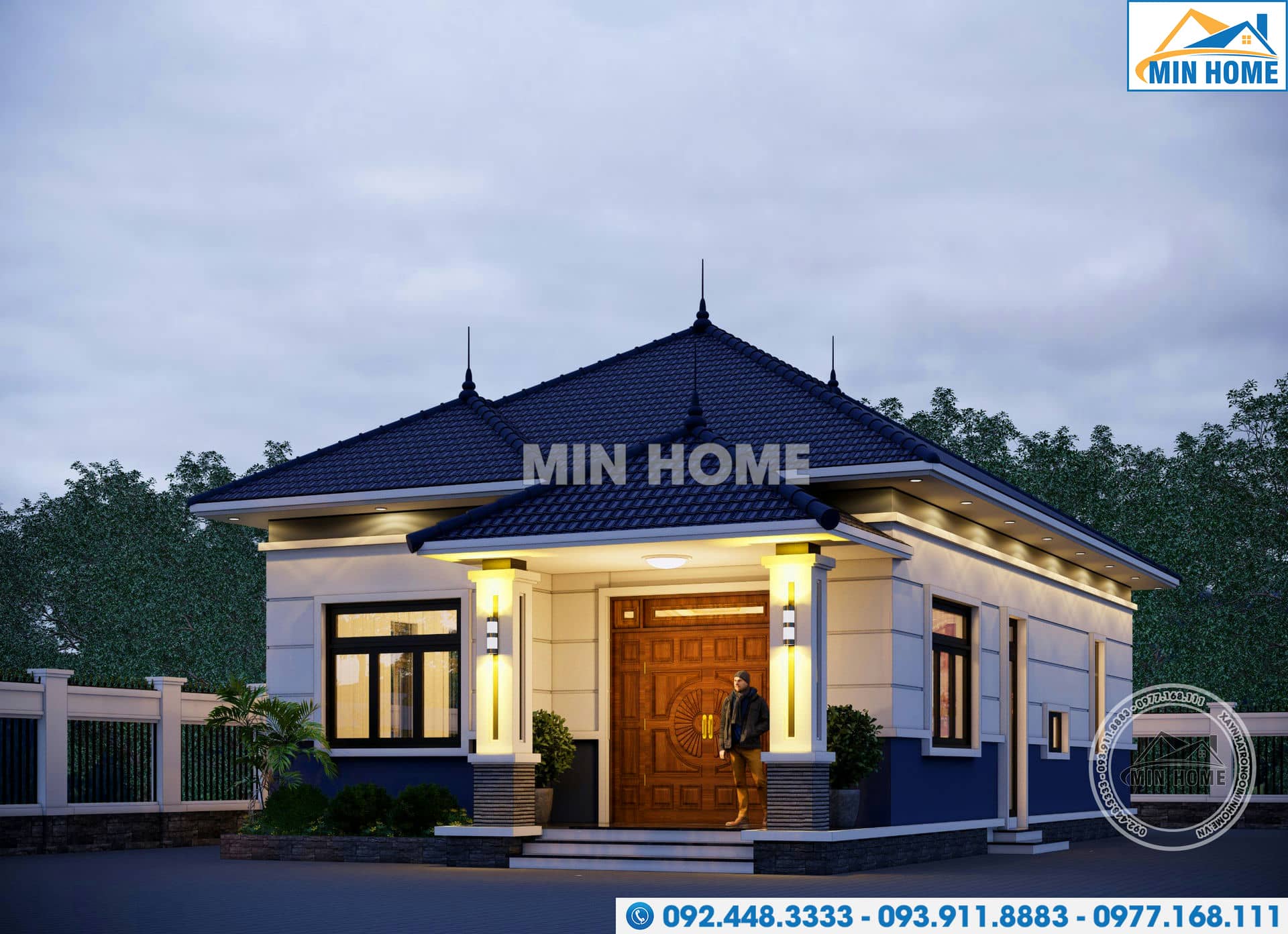 thiet ke nha cap 4 mai nhat dep hien dai gia re tai binh phuoc mn03633 6