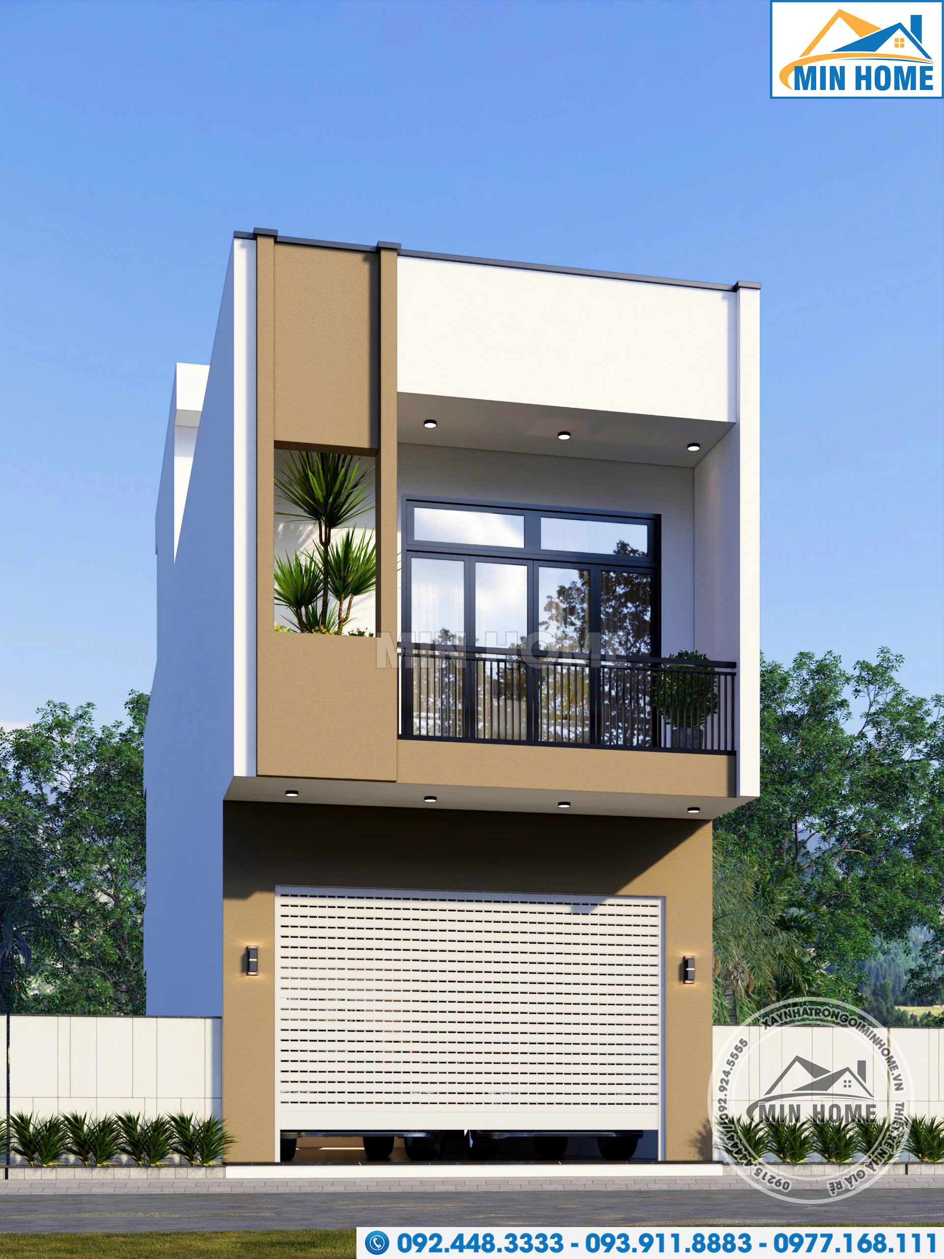 thiet ke nha pho 2 tang 5x20m dep an tuong voi 4 phong ngu tien nghi mn03870 3