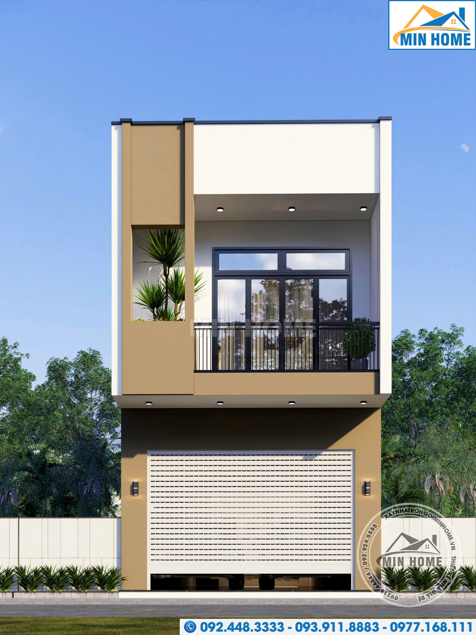thiet ke nha pho 2 tang 5x20m dep an tuong voi 4 phong ngu tien nghi mn03870 4