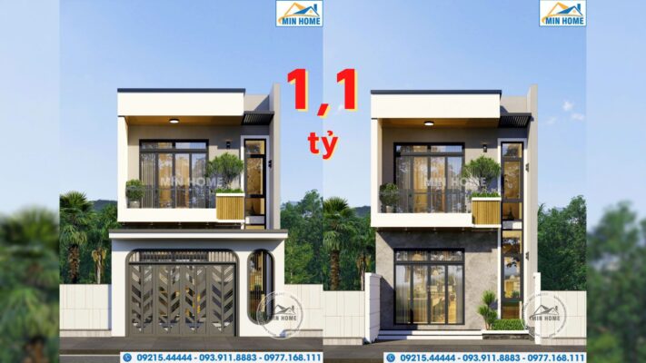 mau nha 2 tang 5 5m hien dai gia re phu hop cho gia dinh tre 1