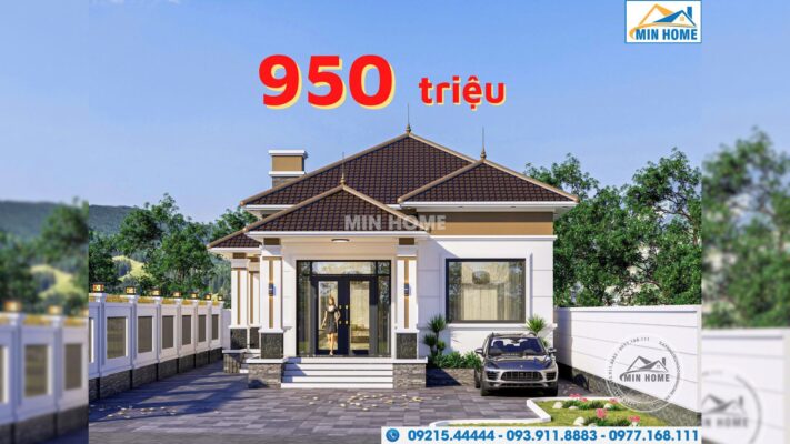 thiet ke nha 1 tang 130m2 gia re o nong thon tai tra vinh 1