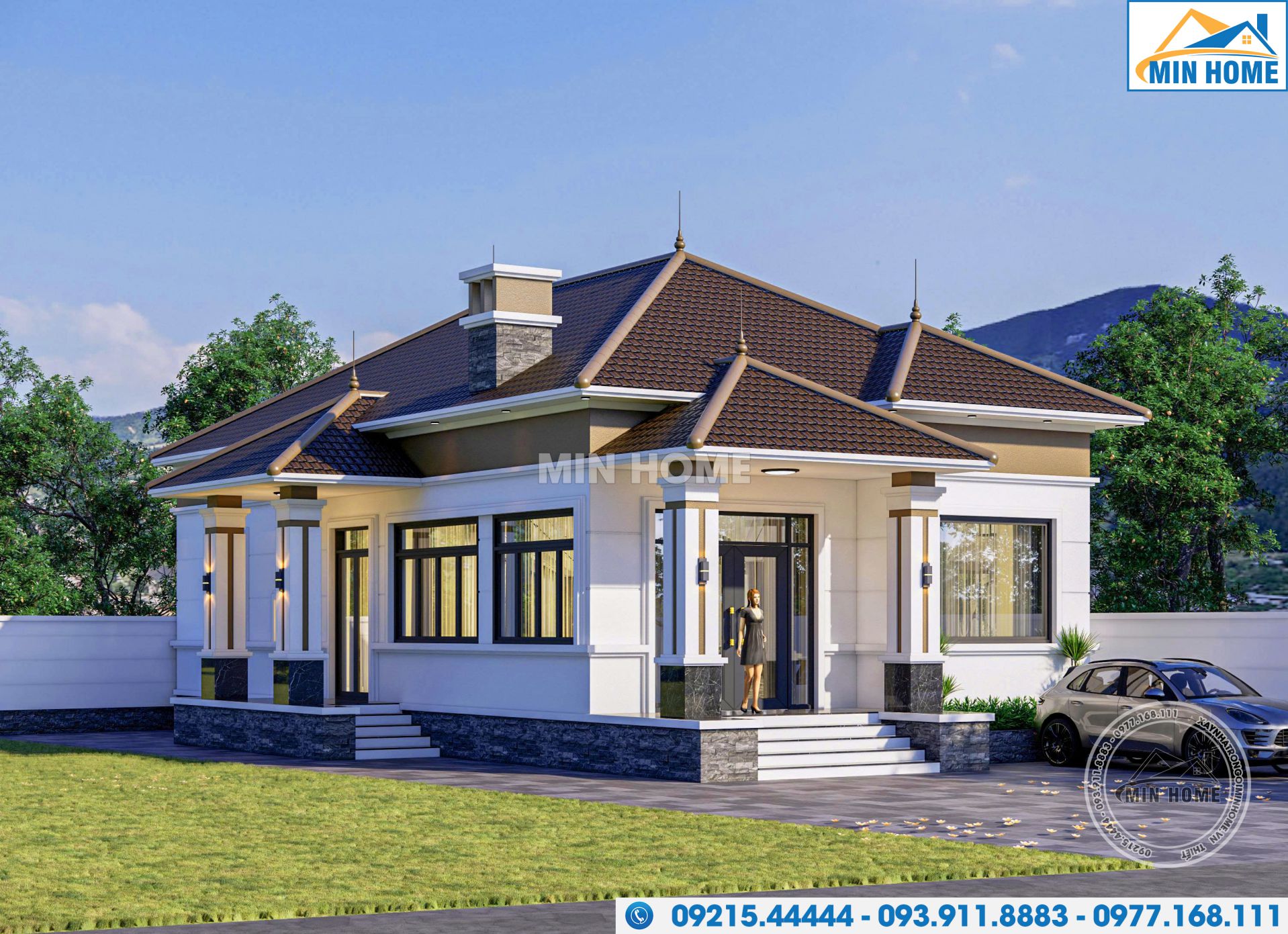 thiet ke nha 1 tang 130m2 gia re o nong thon tai tra vinh 11