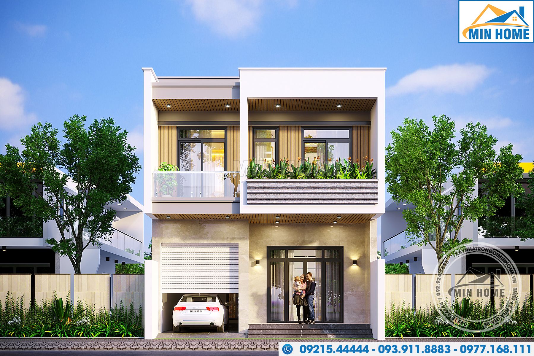 thiet ke nha 2 tang mai bang co gara dep tien nghi chi phi hop ly mn04656 2
