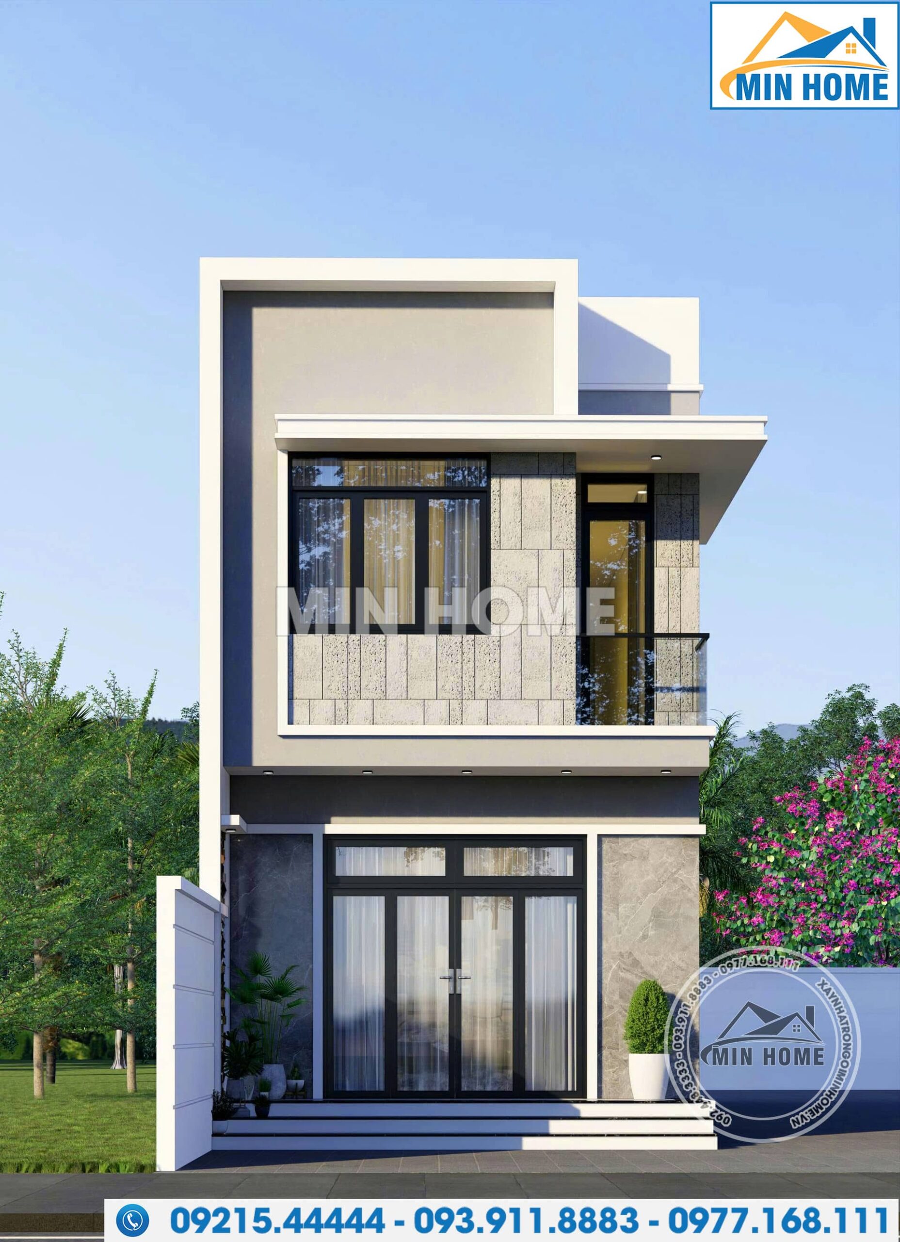 mau nha ong 2 tang hien dai mat tien 5m phu hop cho gia dinh tre mn05235 1