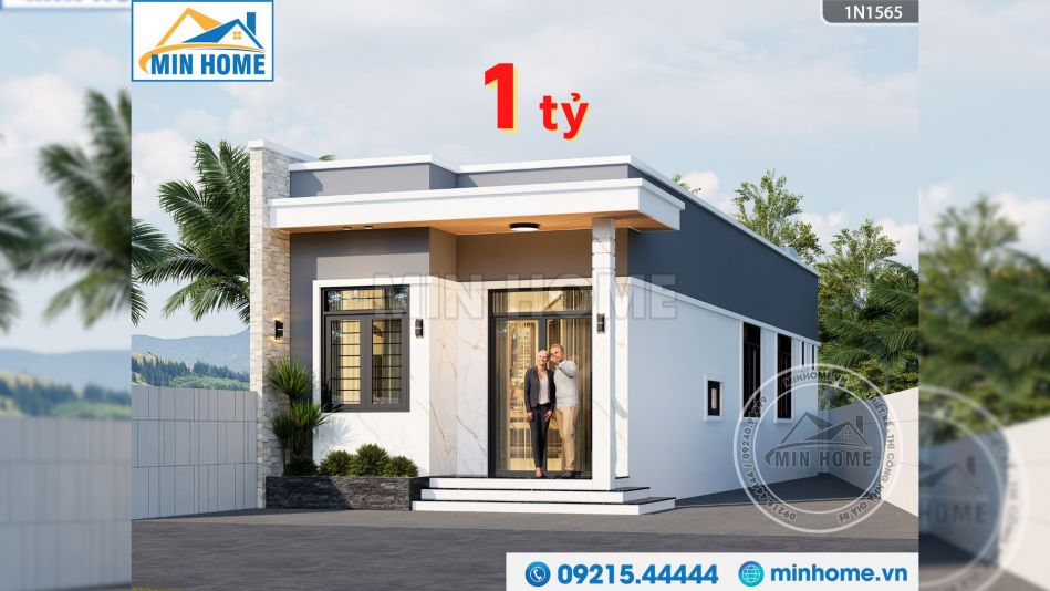 mau nha vuon mai bang 1 tang 90m2 tien nghi va tiet kiem chi phi 1