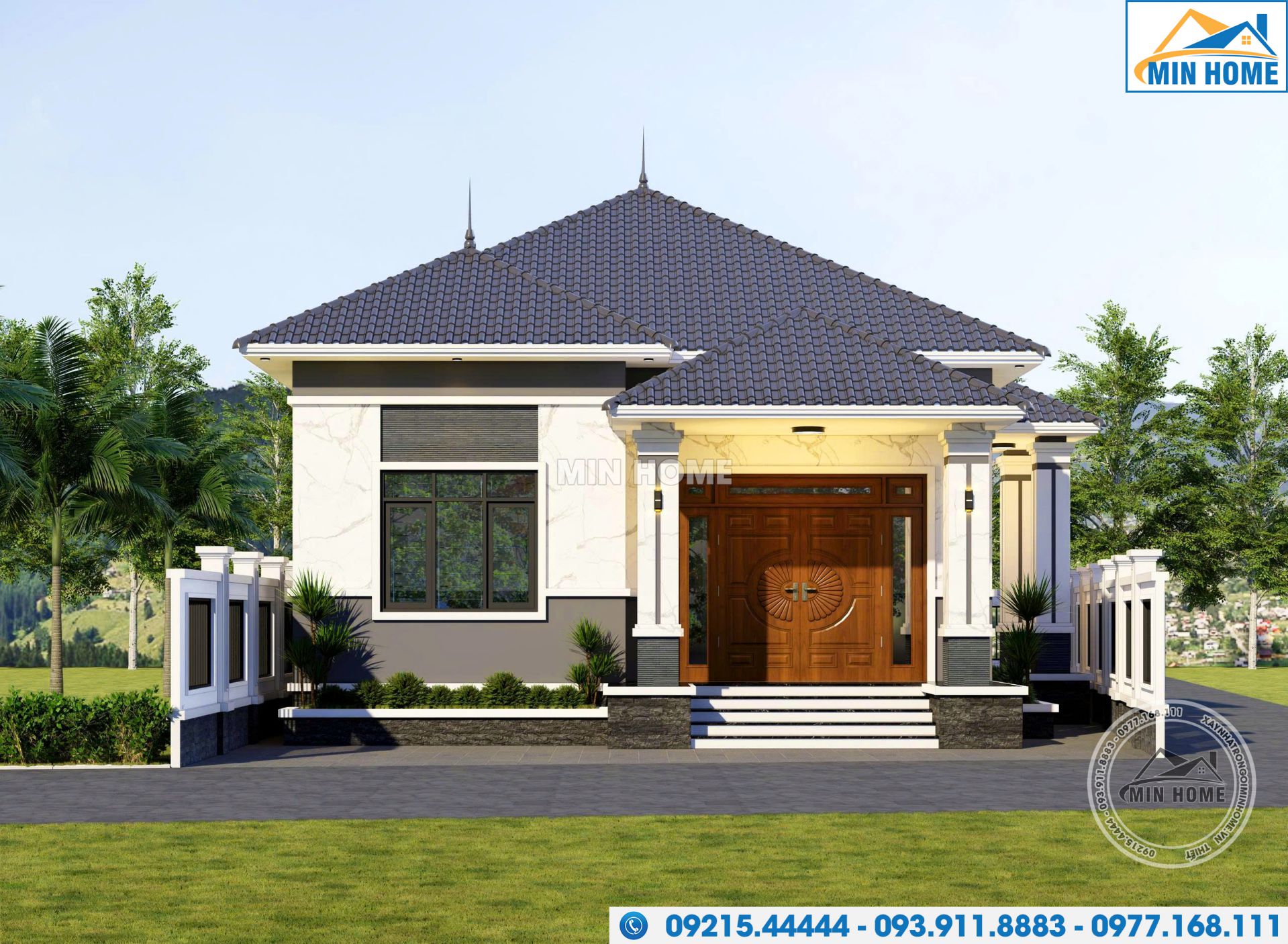 thiet ke mau nha cap 4 mat tien 11m hien dai toi uu chi phi 12