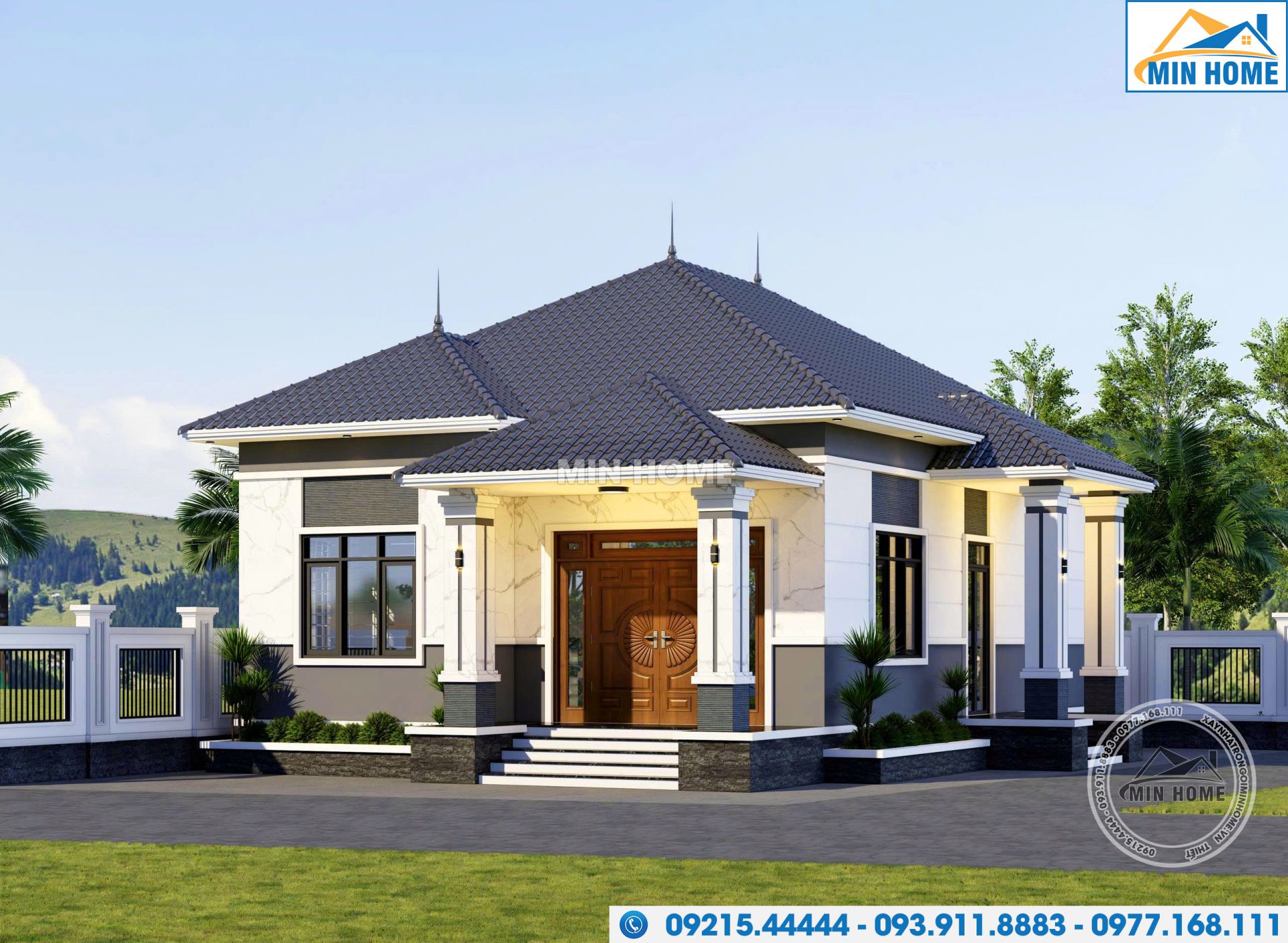 thiet ke mau nha cap 4 mat tien 11m hien dai toi uu chi phi 13