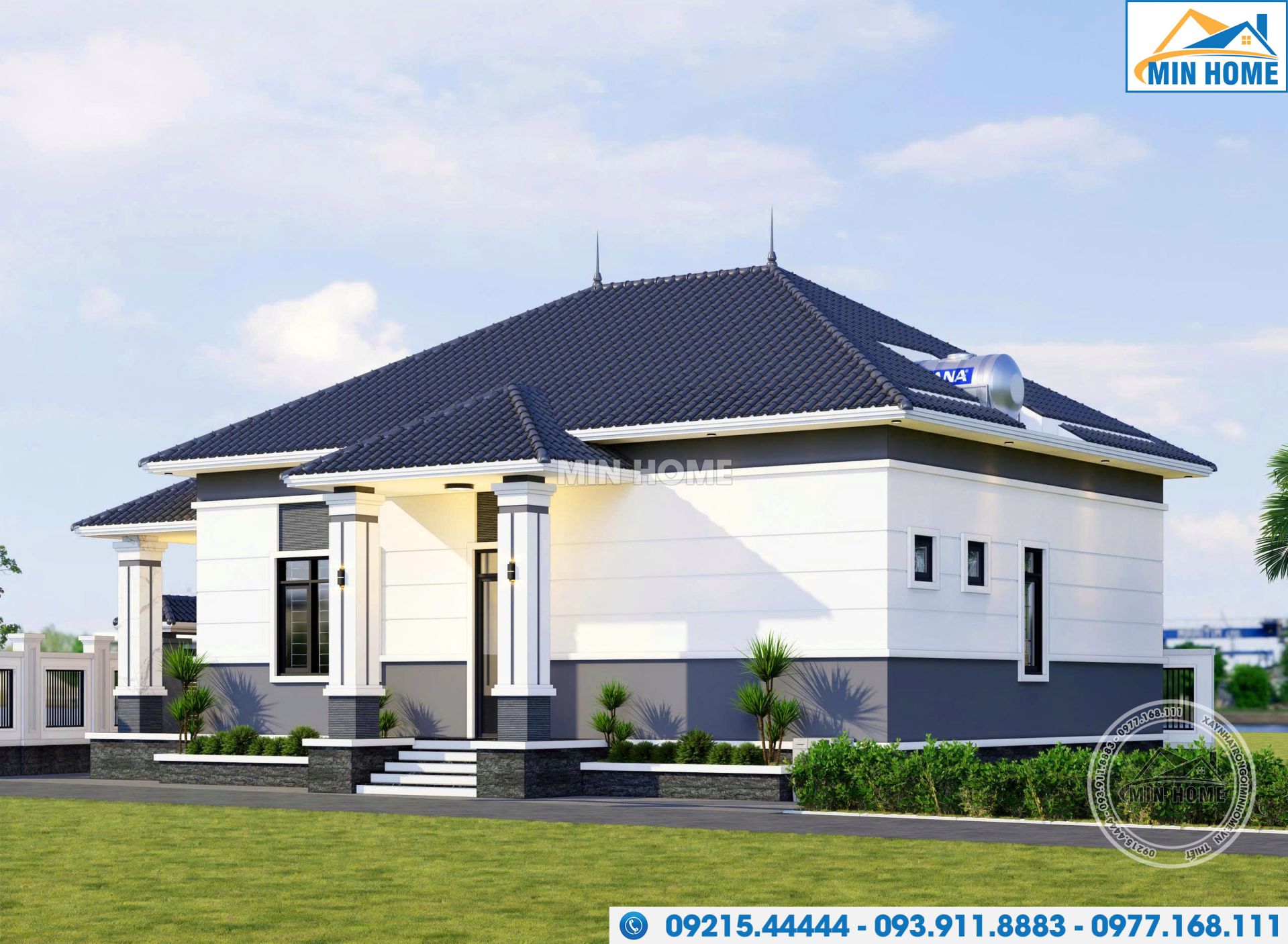 thiet ke mau nha cap 4 mat tien 11m hien dai toi uu chi phi 14