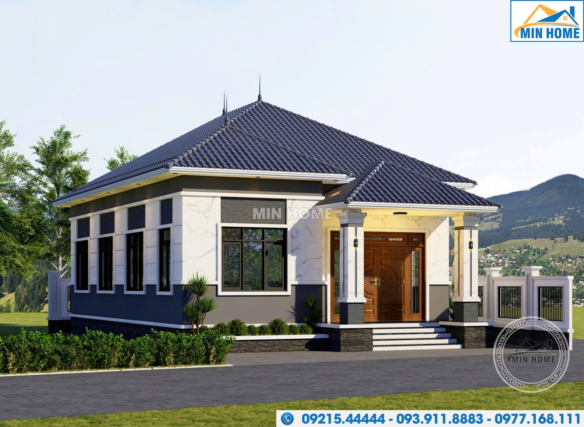 thiet ke mau nha cap 4 mat tien 11m hien dai toi uu chi phi 15