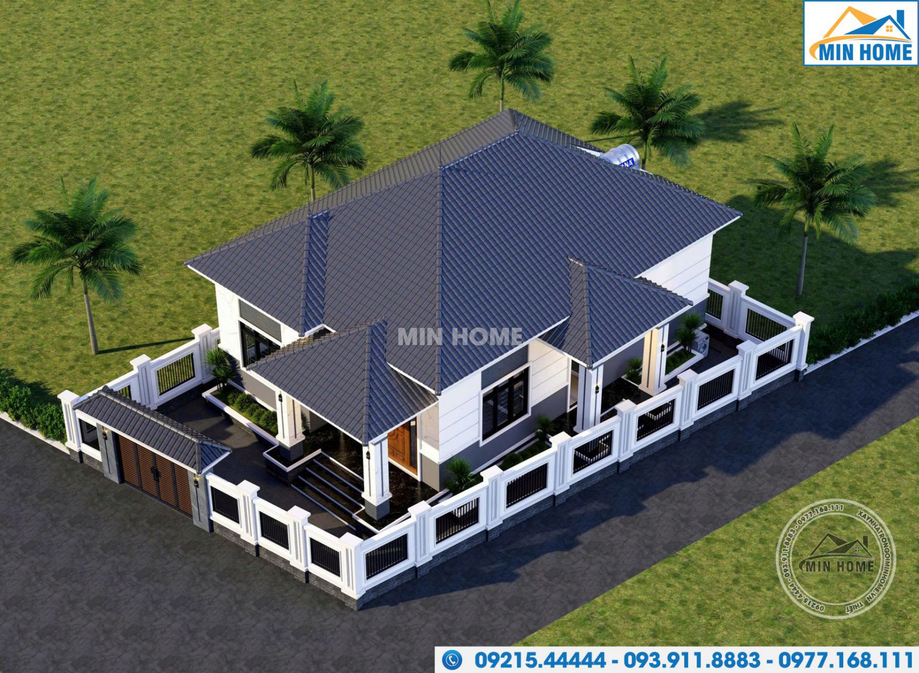 thiet ke mau nha cap 4 mat tien 11m hien dai toi uu chi phi 16