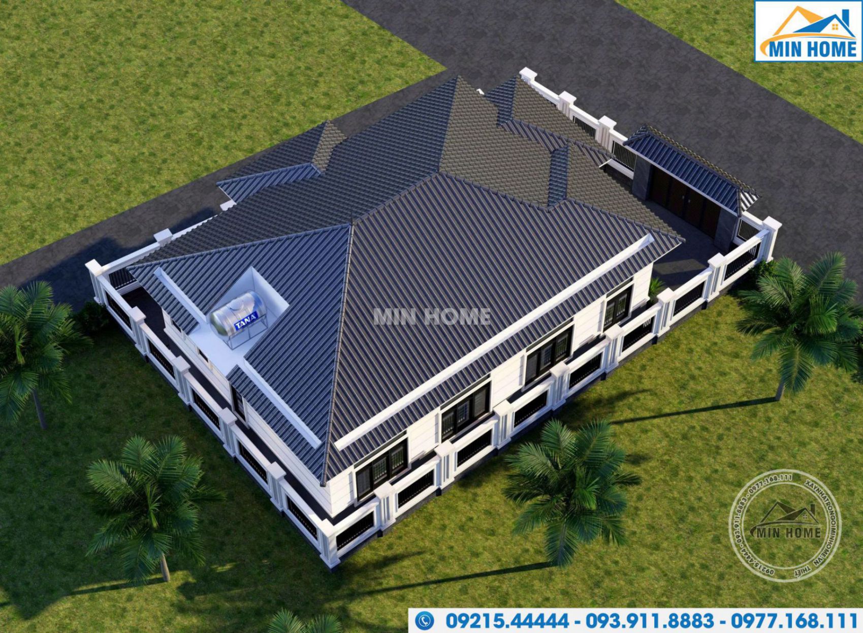 thiet ke mau nha cap 4 mat tien 11m hien dai toi uu chi phi 17