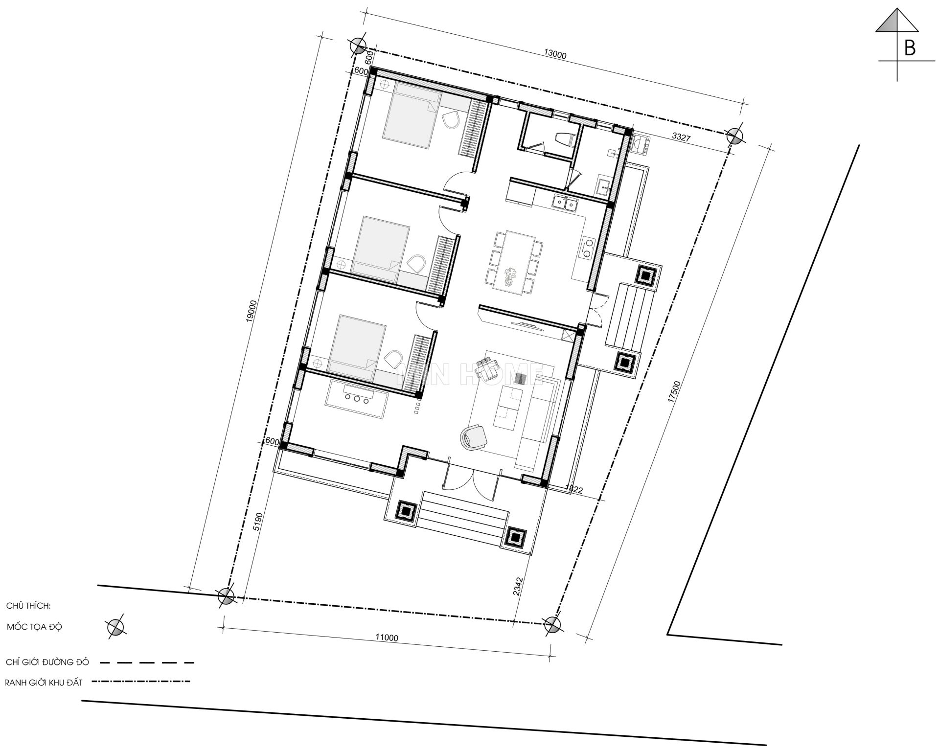thiet ke mau nha cap 4 mat tien 11m hien dai toi uu chi phi 21