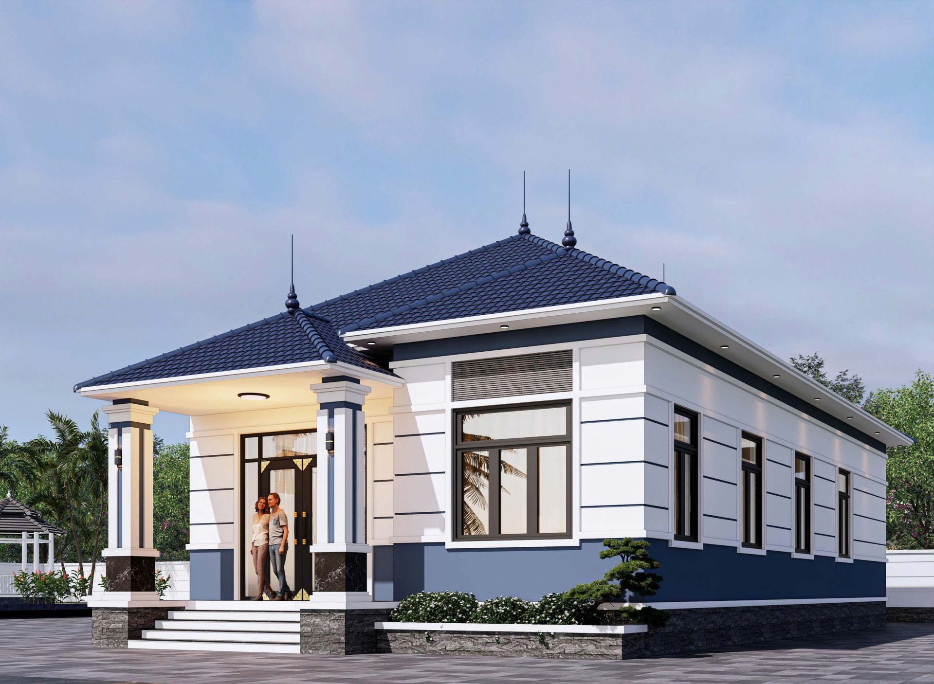 bung no mau nha cap 4 mai nhat 4 phong ngu dep xuat sac o nong thon mh05769 3