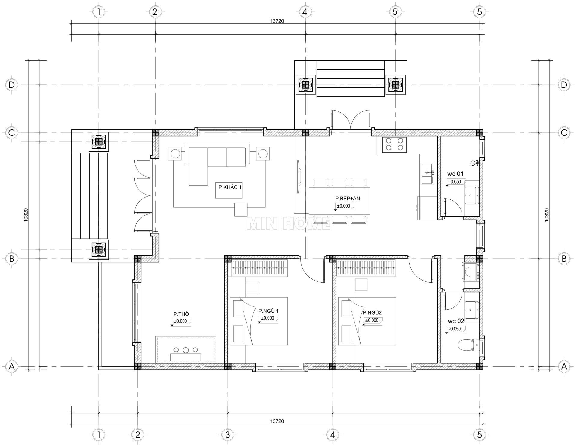 mau nha cap 4 98m2 dep tinh gon cho gia dinh it nguoi 16