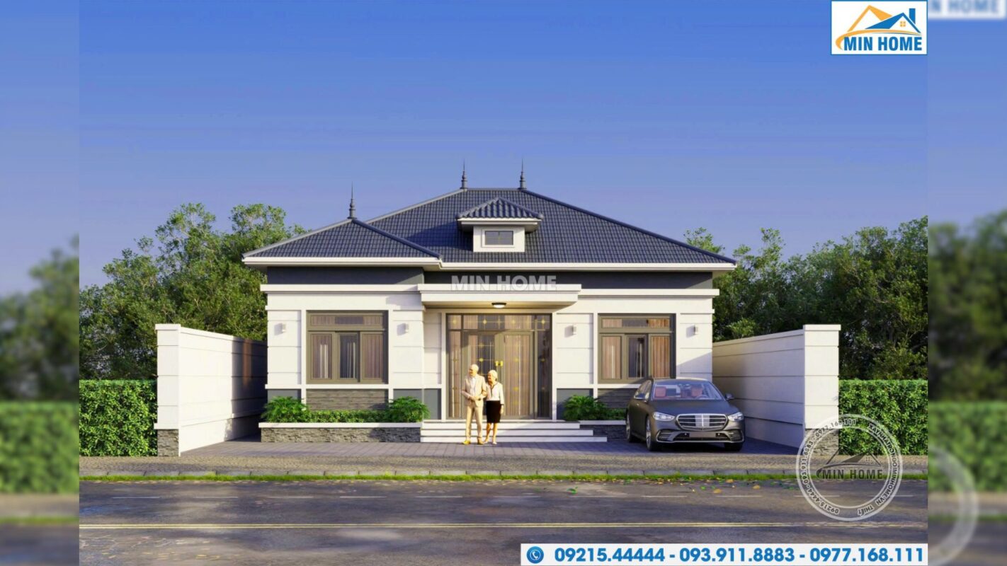 mau nha cap 4 hien dai va day tien nghi voi he mai nhat dang cap 2