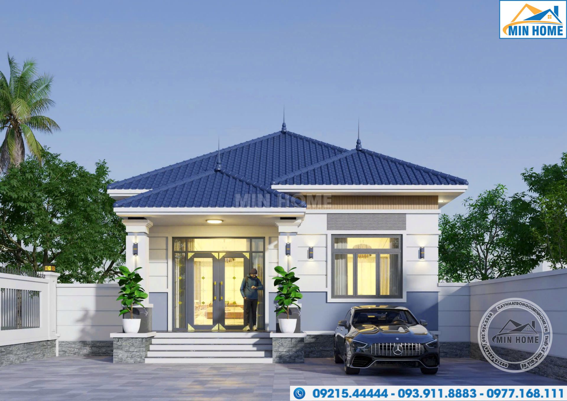 ban thiet ke kien truc nha 1 tang 1 ham dep o lam dong 1