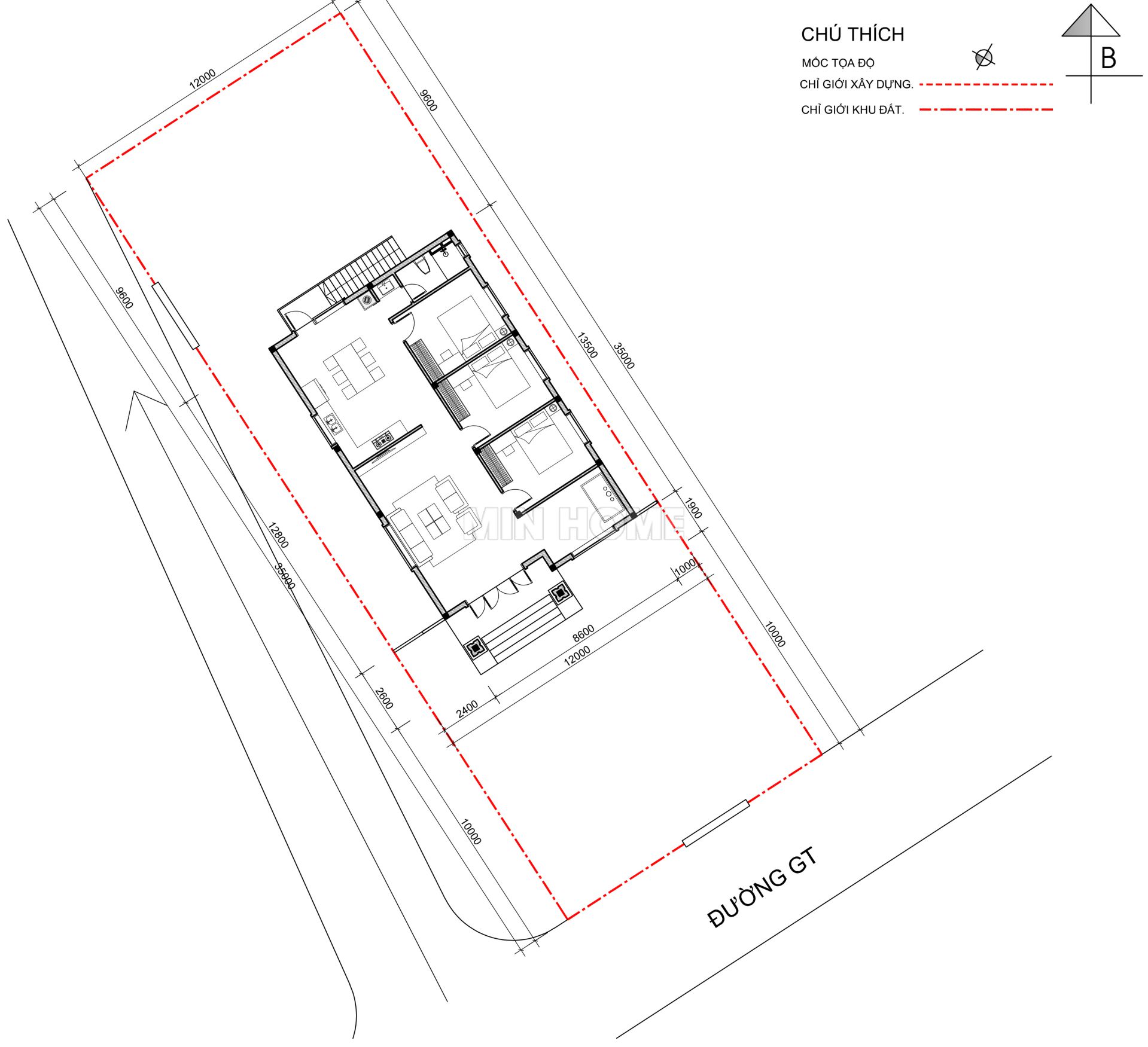 ban thiet ke kien truc nha 1 tang 1 ham dep o lam dong 17