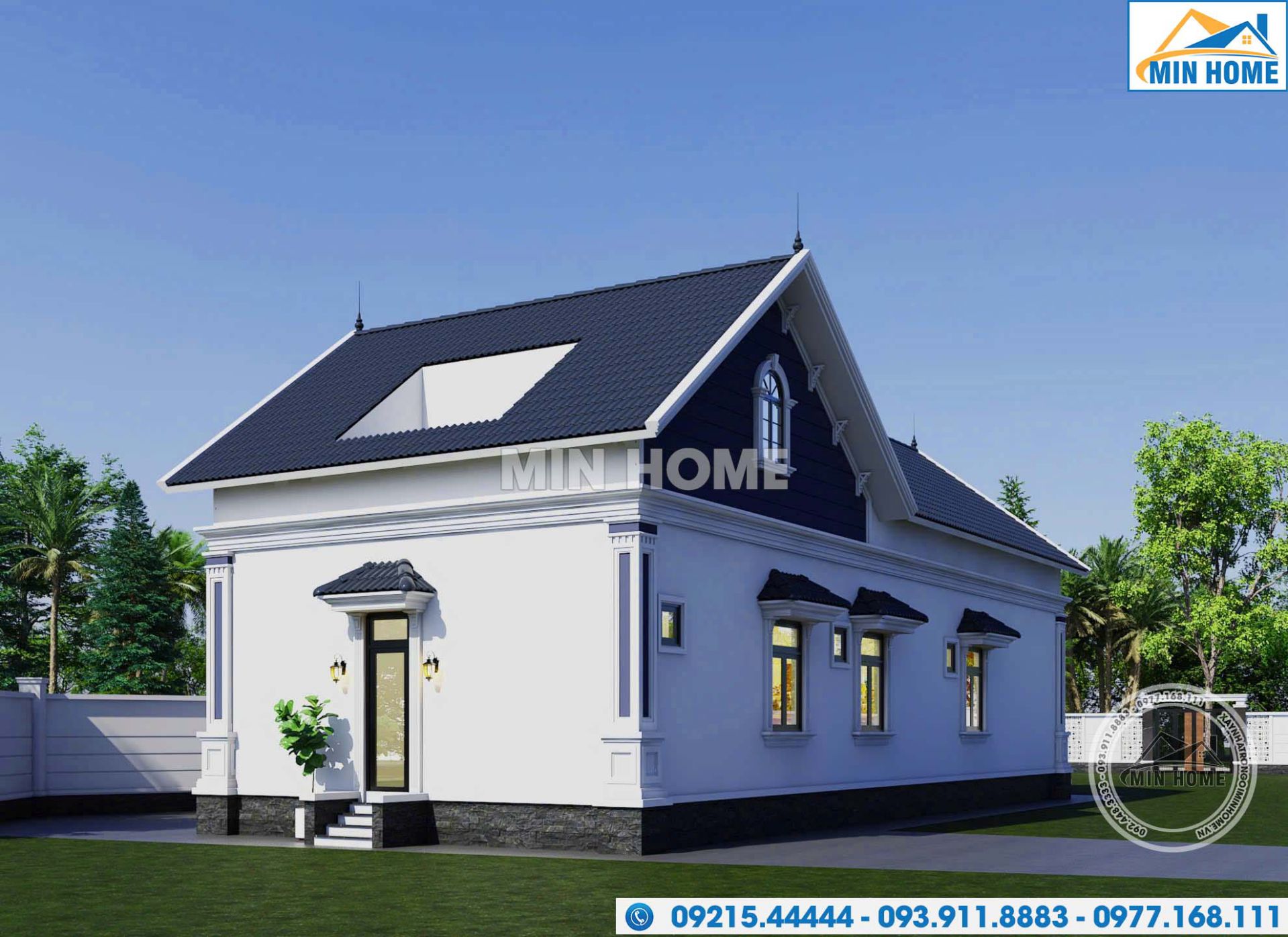 thiet ke nha 1 tang mai thai 3 phong ngu tan co dien tinh te mn04368 2 thiet ke nha 1 tang mai thai 3 phong ngu tan co dien tinh te mn04368 2